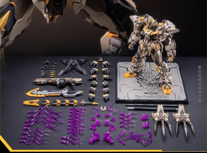 MOSHOWTOYS MCT-E01 MS0006 Whip Of God Perfection Action Mecha Figur Modell mit magnetischer Sauglampengruppe und Kontroll-Sammelspielzeug