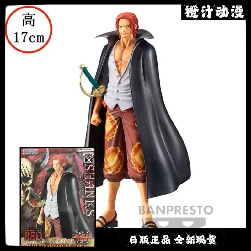 Anime Original Bandai ONE PIECE Shanks Anime Action Figures Collection Ornaments Figure Toys Birthday Gift 17cm
