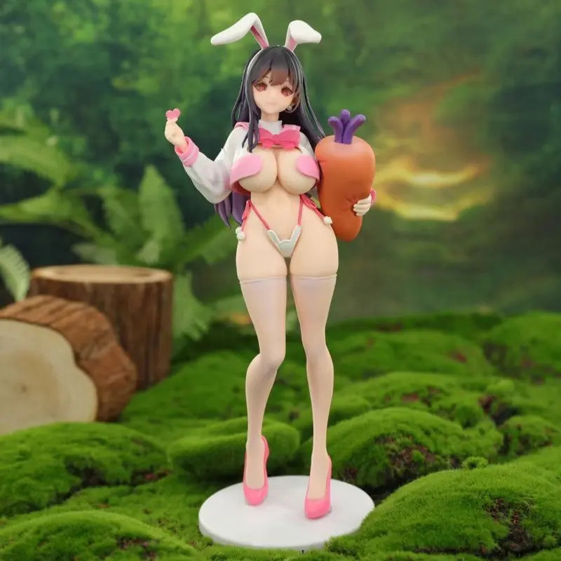 29cm Cartoon J.K Bunny Girl Tsukuyomi Character Hand-Made Model Sexy Uniform Rabbit Ears Beautiful Girl Desktop Ornaments Toy Gi