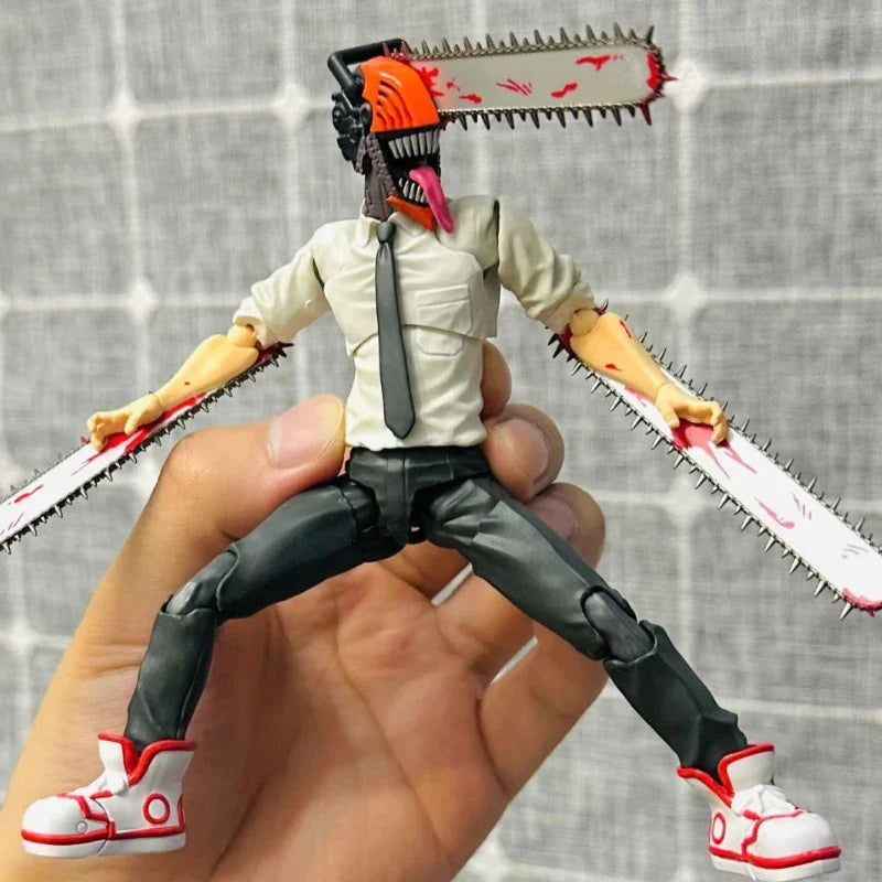 New Figma 586 Chainsaw Man Action Figure Shf Denji Katana Man Anime Model Doll Statue Joint Movable Movie Toys New Year'S Gifts