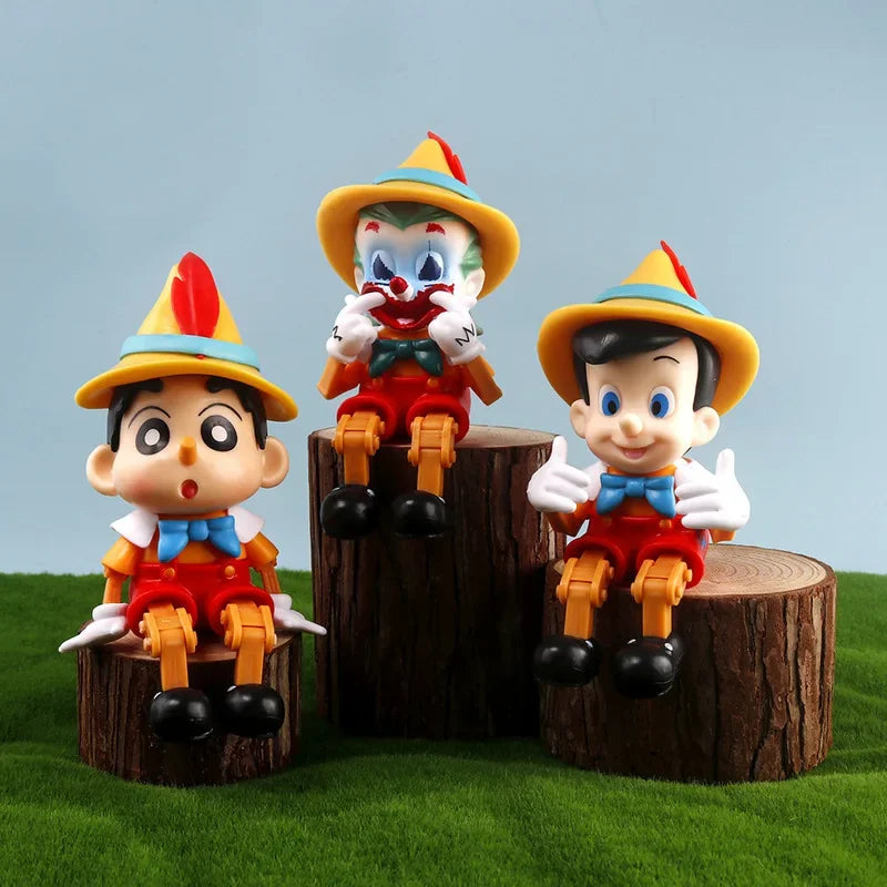 Crayon Shin-chan Cos Pinocchio The Joker Action Figure Toys Anime Shin Chan Figuras Manga Figurine Collection Model Doll Gift