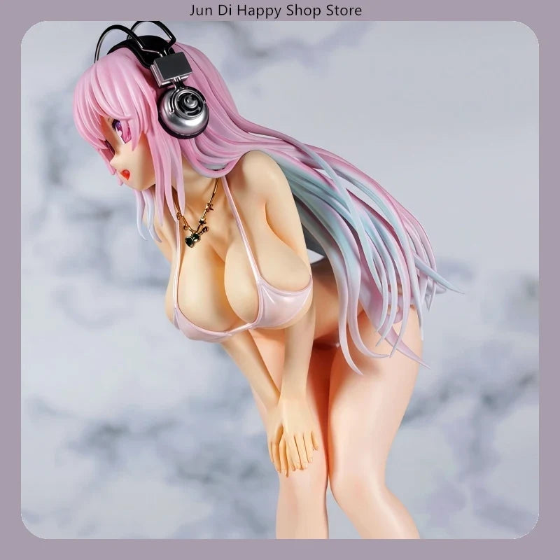 Super Sonico Swimsuit 22cm Anime Girl Figure Statue Desktop Decoration Gift