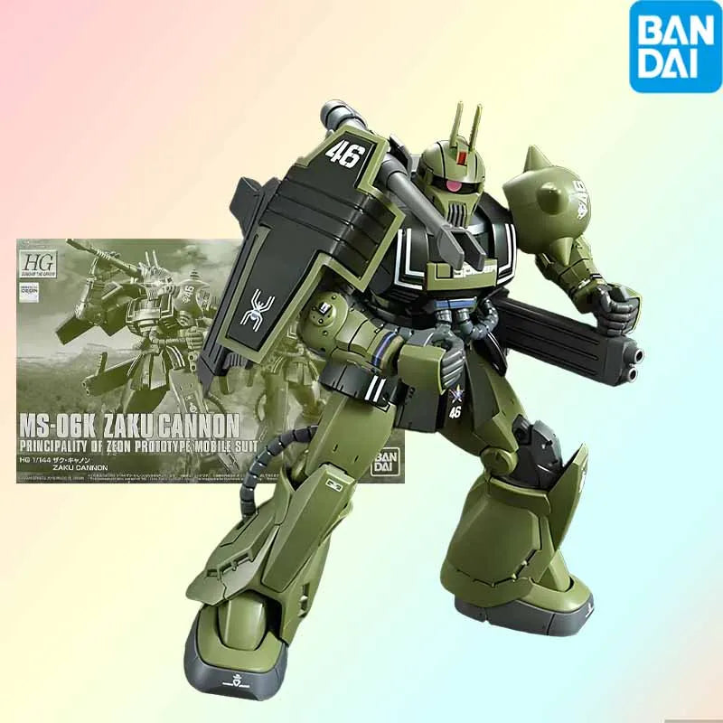 IN STOCK Bandai Original GUNDAM HG Series MS-06K ZAKU GANNON Anime Action Figure Assembly Model Toys Collectible Model