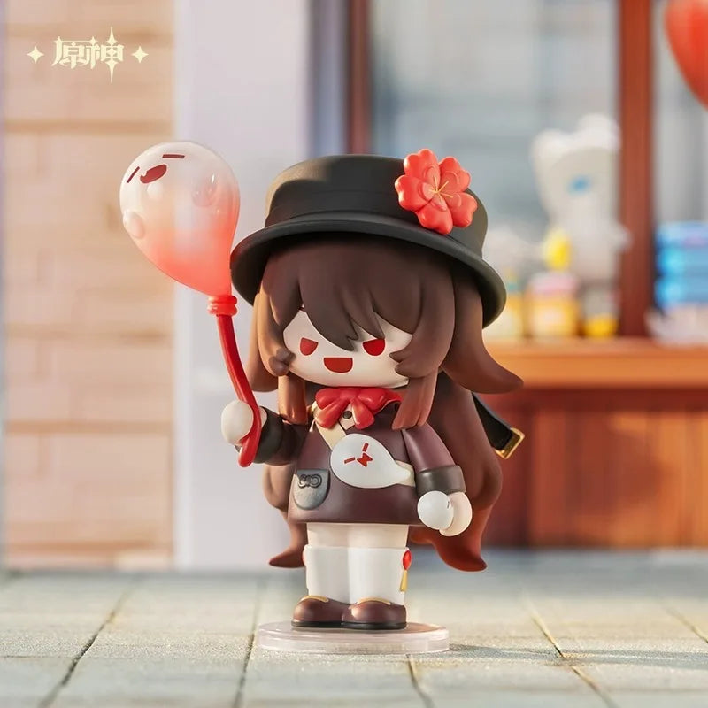 Tcv Popmart Genshin Impact Dress-Up Dreams Themed Chibi Series Blind Box  Q Mini Figure Toy Mystery Box Surrounding Walnut Wendy
