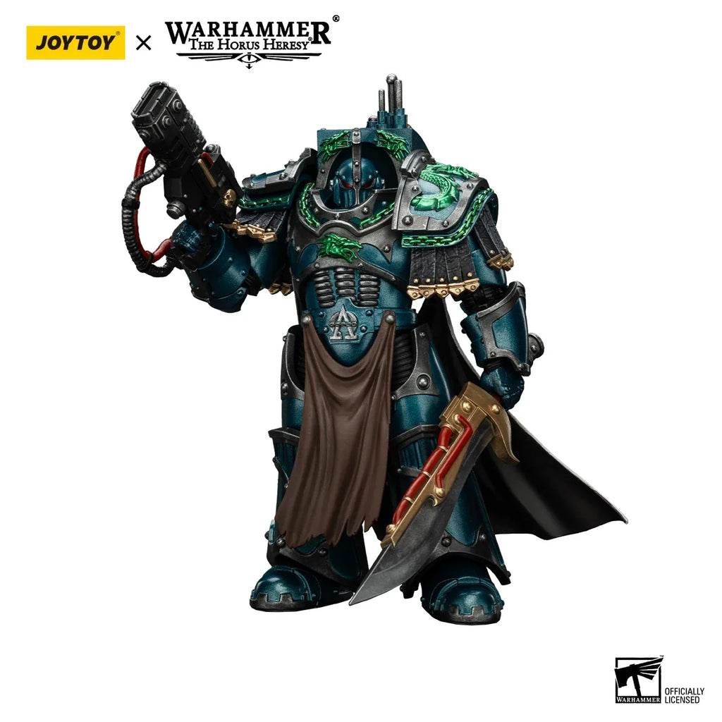 JOYTOY Warhammer 1/18 Action Figures Alpha Legion Legion Praetor in Cataphractii Terminator Armour Model Decor Desktop Ornament