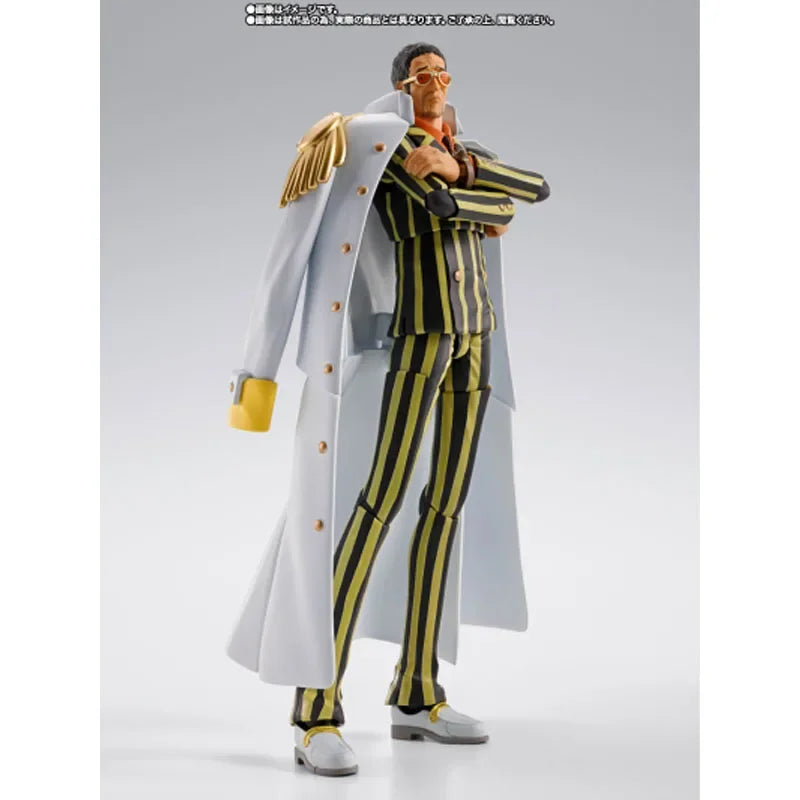 In Stock Genuine Bandai One Piece Model Kit SHF Kizaru Borsalino Future Island Egghead Anime Action Figure Collection Model Toys