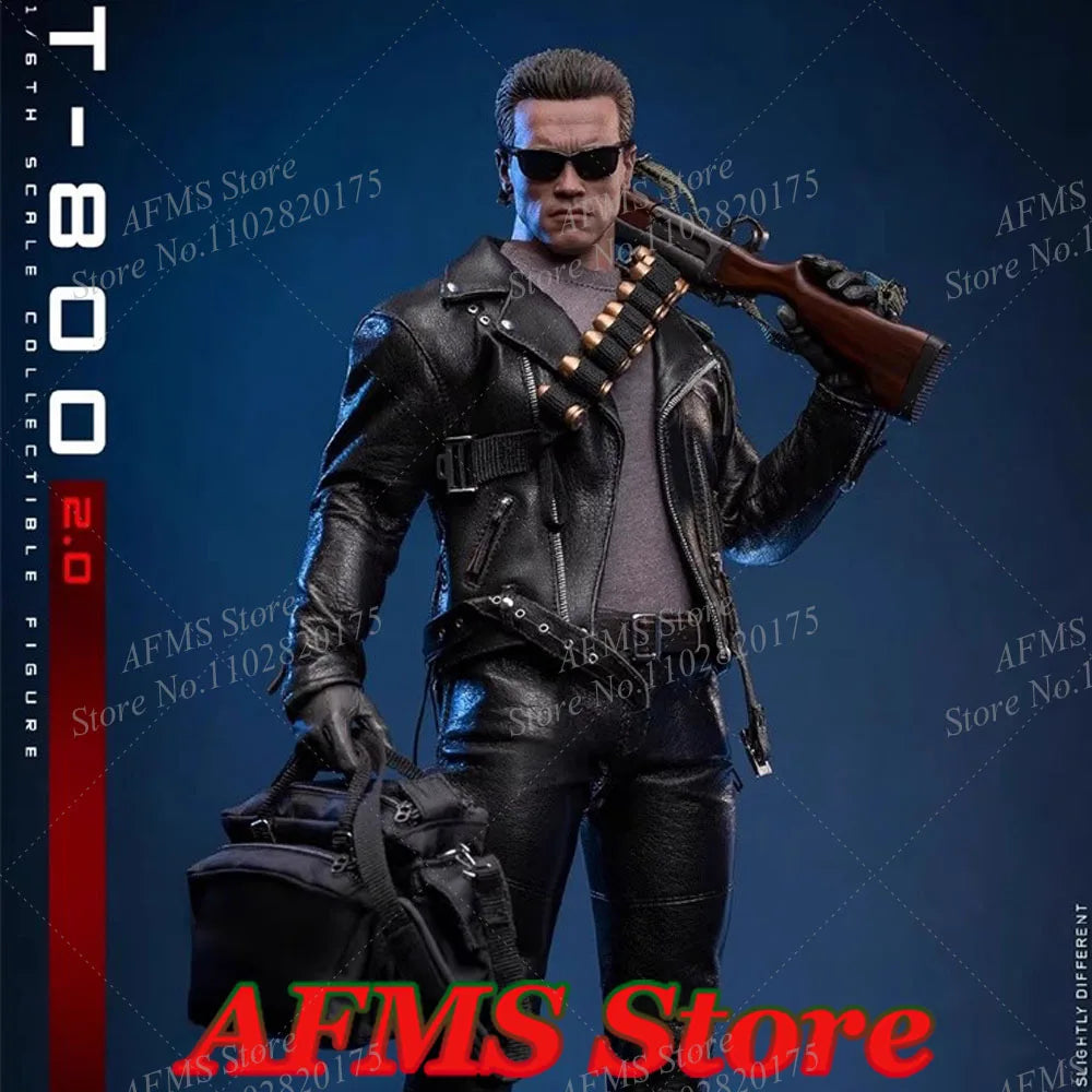 Hot Toys 1/6 MMS795 Terminator 2: Judgment Day T-800 (2.0) Männlicher Soldat Kompletter Satz 12-Zoll-Actionfigur Modell Spielzeug