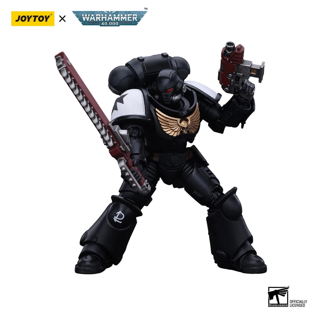 JOYTOY Warhammer 40K 1/18 Action Figure Space Marines Black Templars Outriders Brother Valtus Anime figures Toys Model