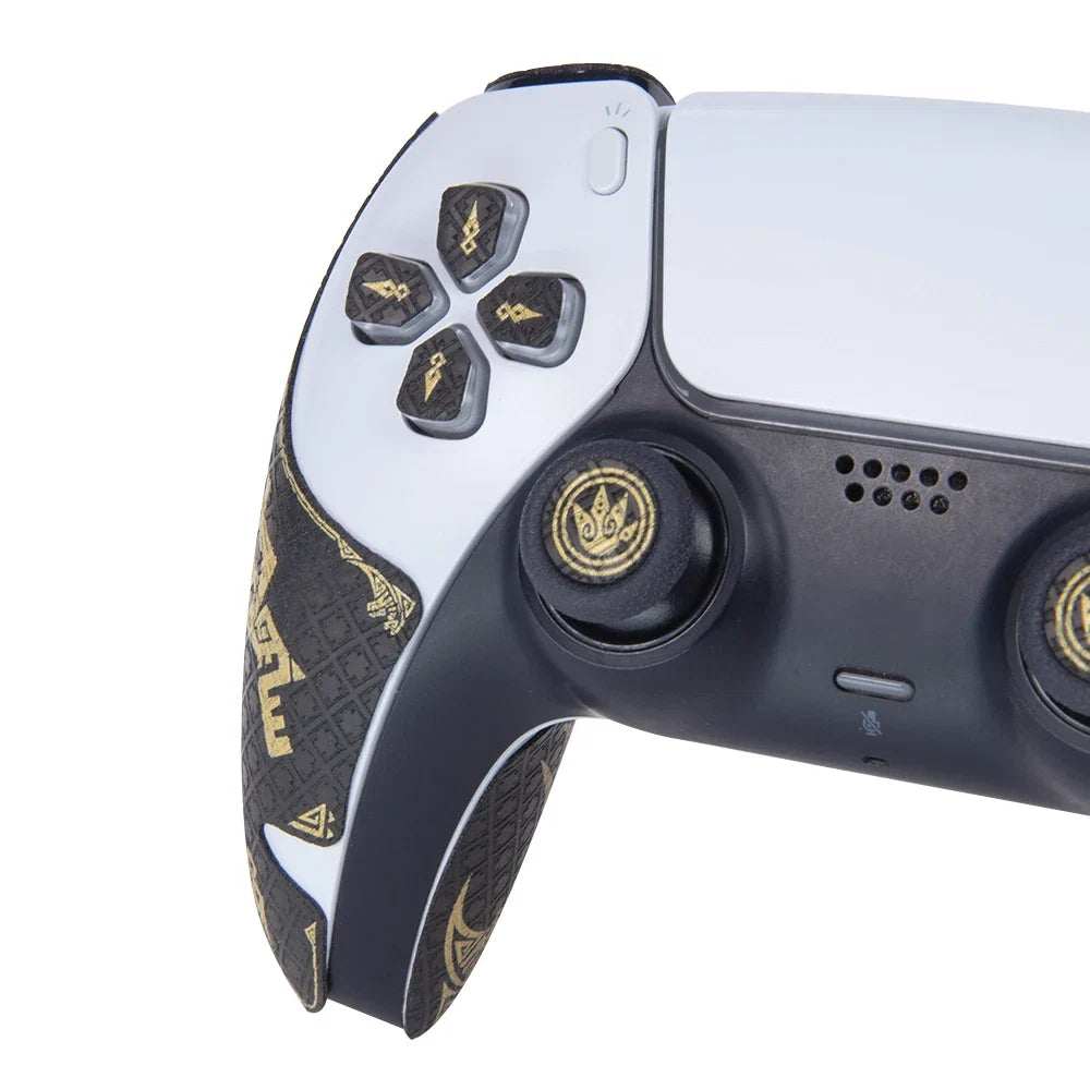 FINALORD Controller Performance Grip Tape Compatible With PS5 DualSense Wireless Gaming Handle,Buttons,Non-Slip Tape(Gold)