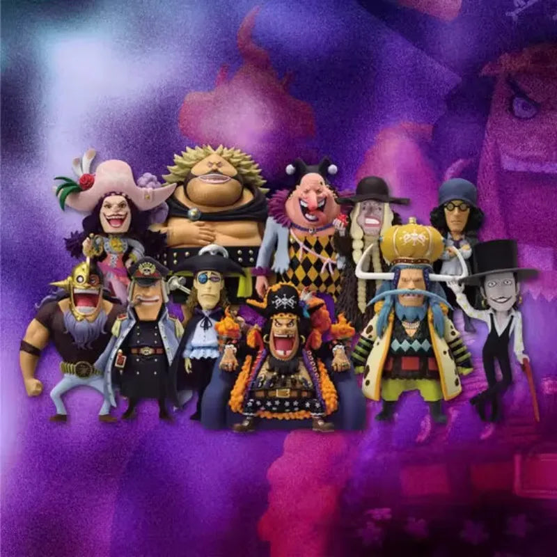 BANDAI Original One Piece WCF PREMIUM Blackbeard Pirates Kuzan Marshall D Teach Catarina Devon Anime Action Figures Toys Gift