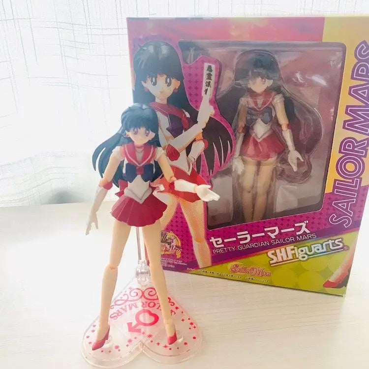 15cm Anime Pretty Guardian Sailor Moon PVC Action Figure SHF Model Toys Tsukino Usagi Movable Kawaii Doll Ornament Children Gift