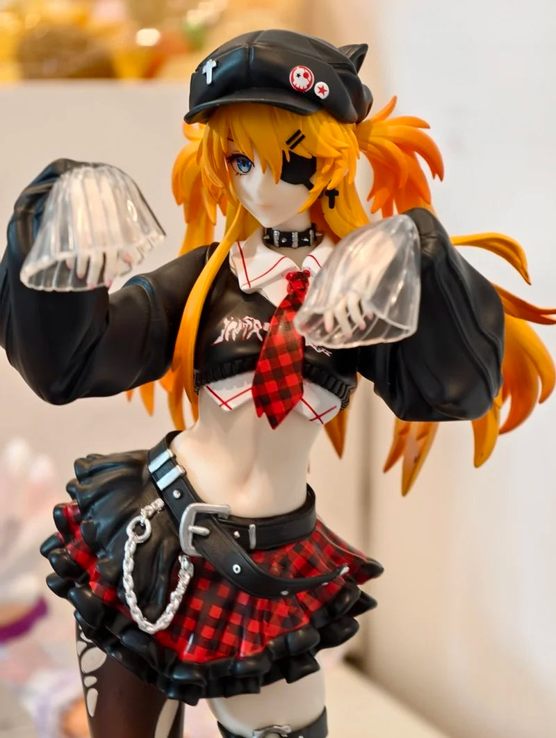 Rock Band Anime Figures Asuka Model 33cm Rock Style Decoration Beautiful Girl Model Statue Collectible Cute For Toys Kids Gifts