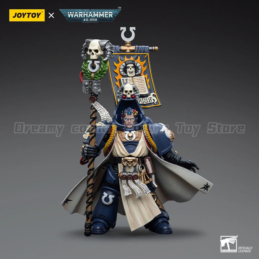 【In Stock】JOYTOY Warhammer 40K Ultramarines Chief Librarian Tigurius 1/18 Action Figure Toy Model Collection Ornament