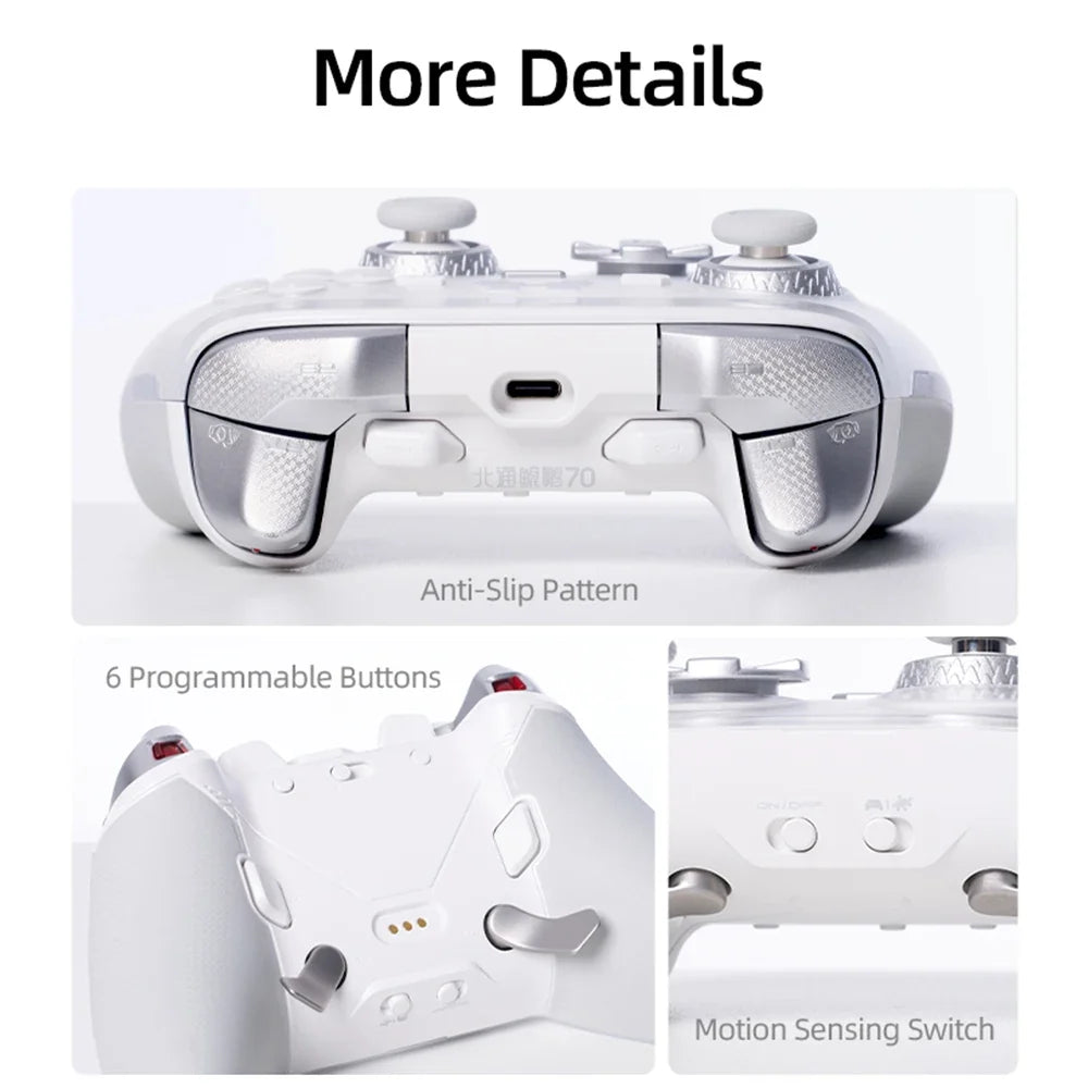 BEITONG KP70 Haptic Feedback Wireless Controller Charging Dock, for PC/Switch/iOS/Steam, Dual Auto-Sense Trigger (English Ver.)