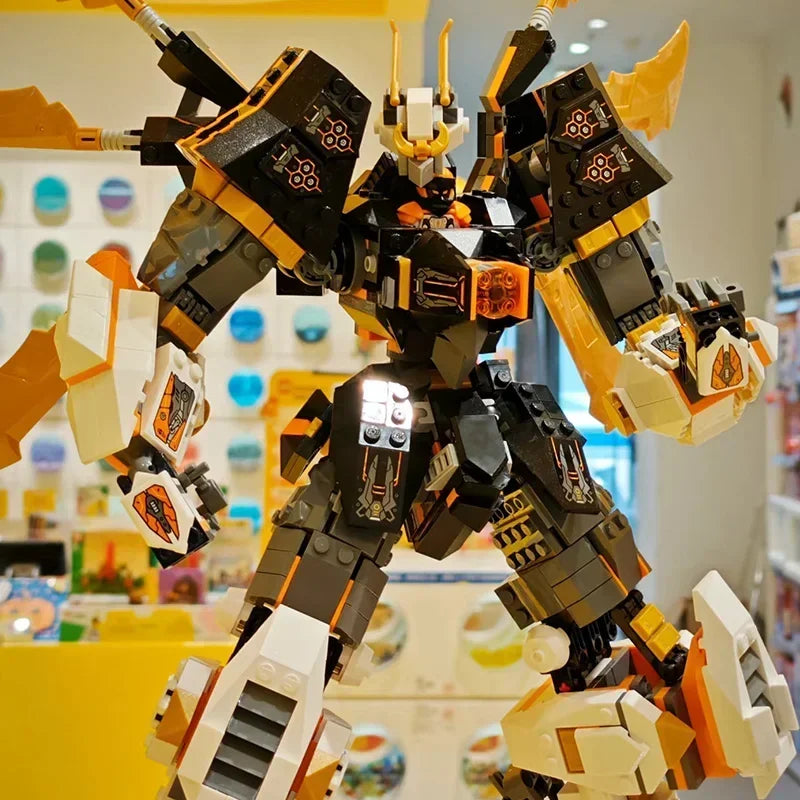 1055PCS Titan Dragon Mech Building Kit with Poseable Wings,Sword & Minifigure, Collectible Model for Kids and Adults 71821