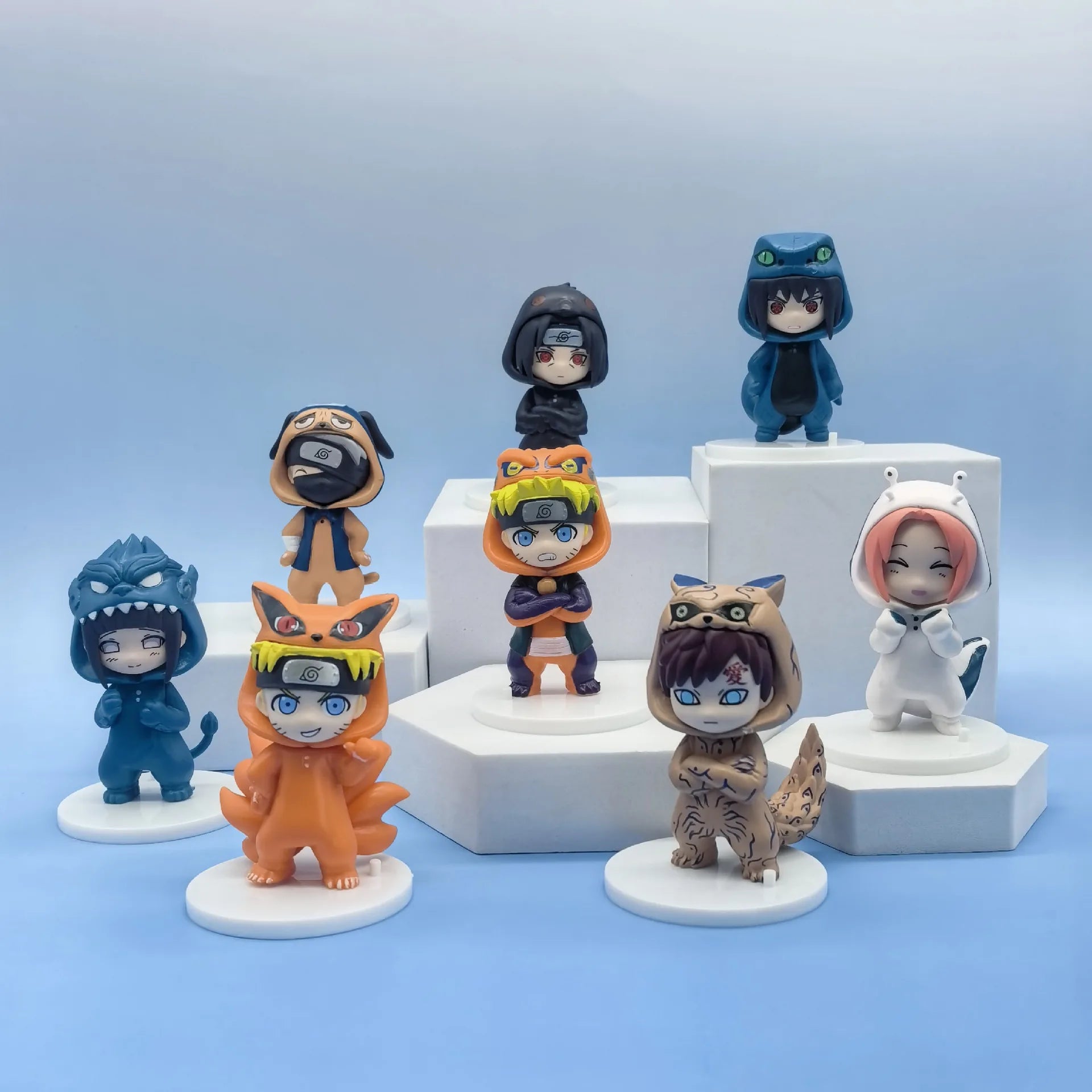 Japanese anime Naruto Jifeng series figure model Q version PVC anime desktop ornaments birthday gift collection model toys