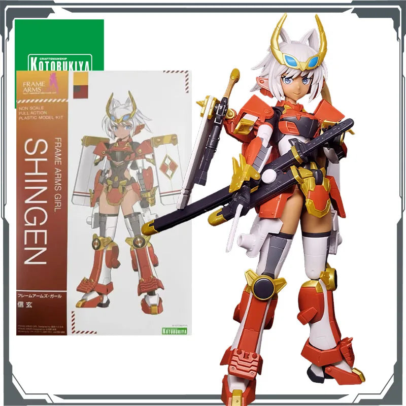 KOTOBUKIYA Original Frame Arms Girl Shingen 162mm Anime Figures Toys for Boys Christmas Gift Collectible Model Ornaments