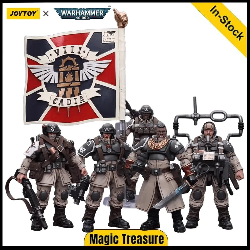【In stock】JOYTOY Warhammer 40K Astra Militarum Cadian Command Team 1/18Action Figure Soldier Action Model Art Toy Gift