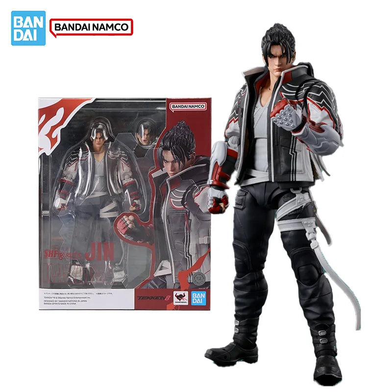Bandai Original Echte Figur Tekken 8 Modellbausatz Anime-Figuren SHF Jin Kazama Sammlermodell Actionfigur Jungen Spielzeug Geschenke