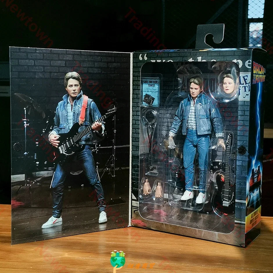 In Stock NECA Back To The Future Art McFly Doc Brown Biff Tannen PVC Action Figure Series Model Toy Christmas Gift