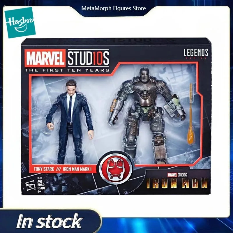 Original Hasbro Marvel Legends Series TONY STARK & IRON MAN MARK 1 Anime-Figurenspielzeug-Sammlermodell