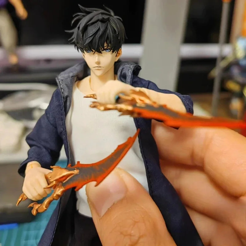 Solo Leveling Custom 1/12 Scale Articulated Action Figure - Sung Jin - Woo Collectible Doll Toy