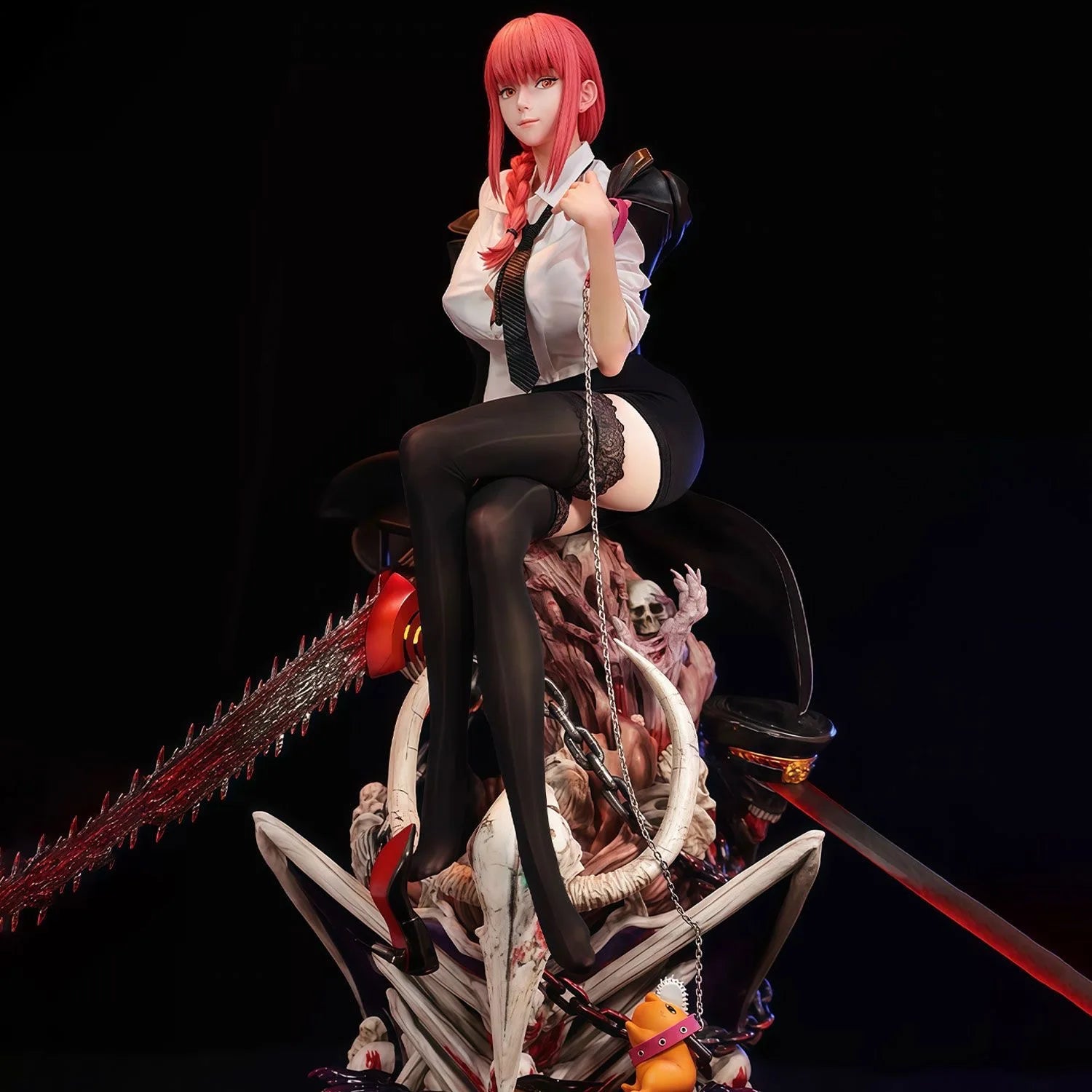 In Stock Hhs 46cm Anime Chainsaw Man Figure Makima Action Figures Pvc Statue Desktop Ornamen Collection Model Toys Gifts