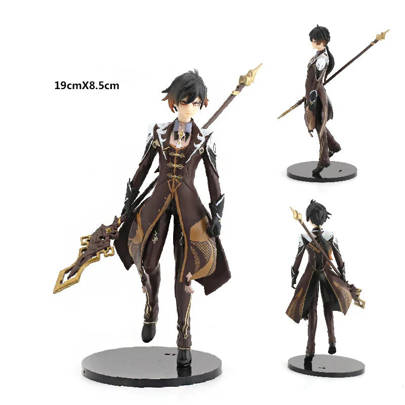 19CM Genshin Impact Zhongli Xiao Anime Figur PVC Action Figur Modell Skulptur Handgemachte Schreibtischdekoration Kindergeschenke