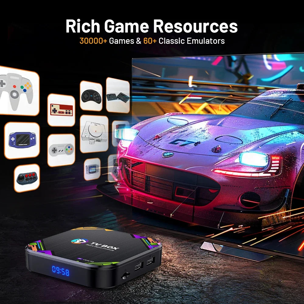 KINHANK Super Console X8 Retro Game Console With 30000 Games For PS1/PSP/DC/N64/MAME Game TV Box 8K HD Output with Controller