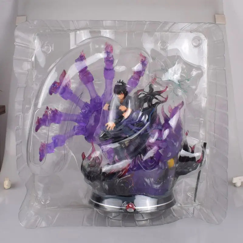 34cm New NARUTO Anime Figure Uchiha Sasuke Uzumaki Naruto PVC Model Scene Statue Desktop Ornaments Kids Birthday Gifts Toys