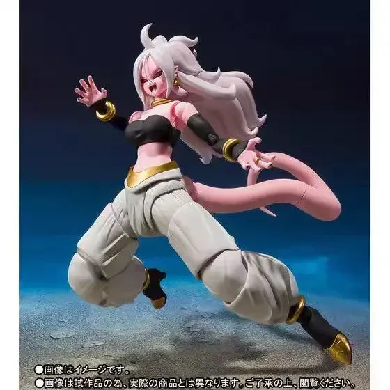 Bandai In Stock Shf Dragon Ball Z Android 21 S.h.figuarts Genuine Collectible Action Figure Anime Model Toys Gift Anime Series