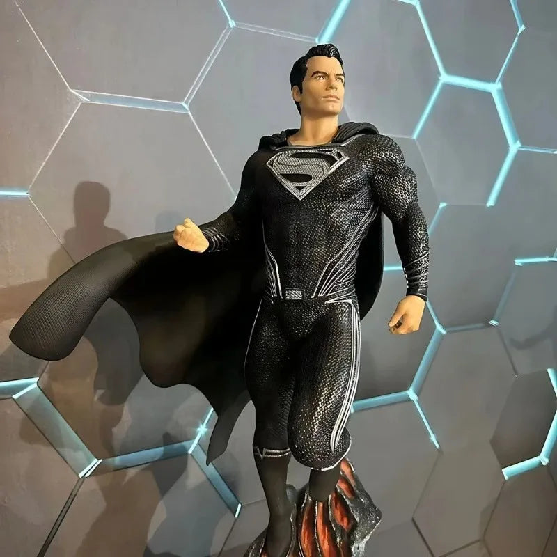 73cm Justice League Figure Superman Extremely Large Standing Posture Can Glow Anime Collection Model Resin Desktop Ornaments Toy