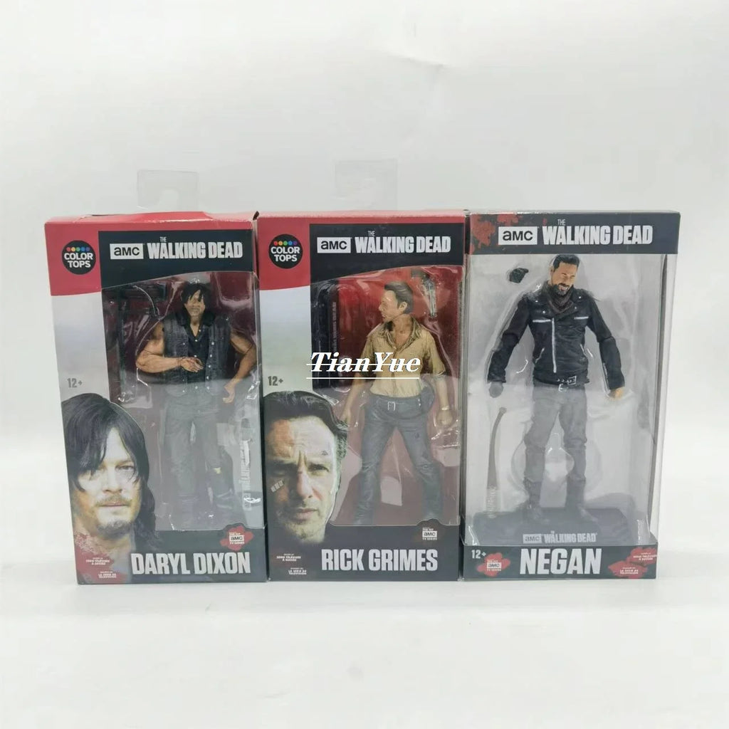 The Walking Dead Characters Captainr Rick Grimes Daryl Dixon Negan Model Boxed Figure toy 15cm