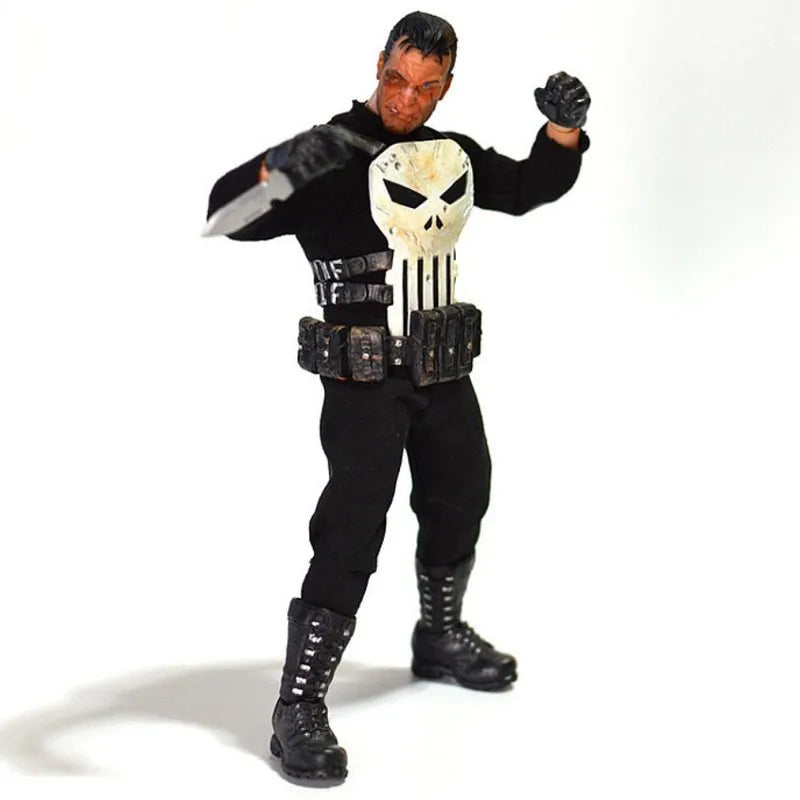 Marvel 1/12 Mezco Ant Punisher Sdcc Cloth Movable 6-inch Figure Doll Hand-made Model White Penalty Uncle Skull Carving Toys