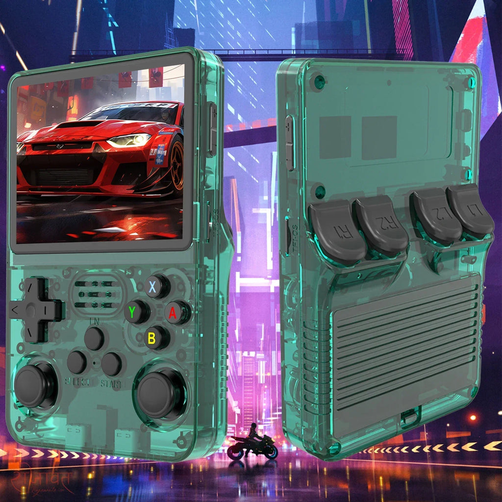 R36S Retro Handheld Gaming Console 3.5Inch IPS 640x480 Screen Built in 64GB Memory Classic Games Portable Handheld Game Console