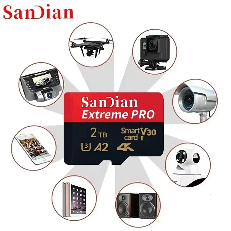 Original Micro TF/SD Card 256GB 512GB Memory Cards 1TB High Speed SD Flash Card V30 Memory Card For Phone/Laptop/Desktop