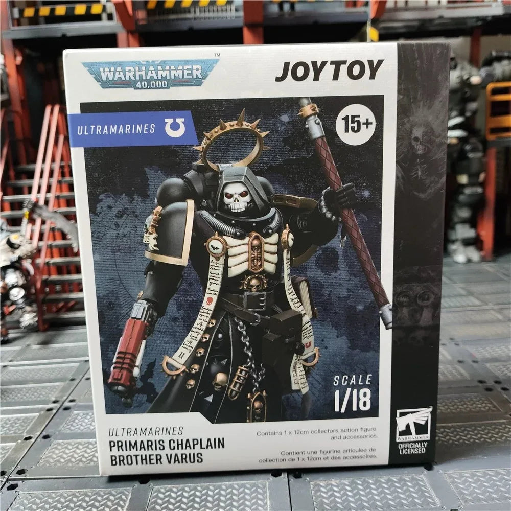 【In stock】JOYTOY 1/18 Action Figure Warhammer 40K Ultramarines Primaris Chaplain Brother Varus Model Toy Gift