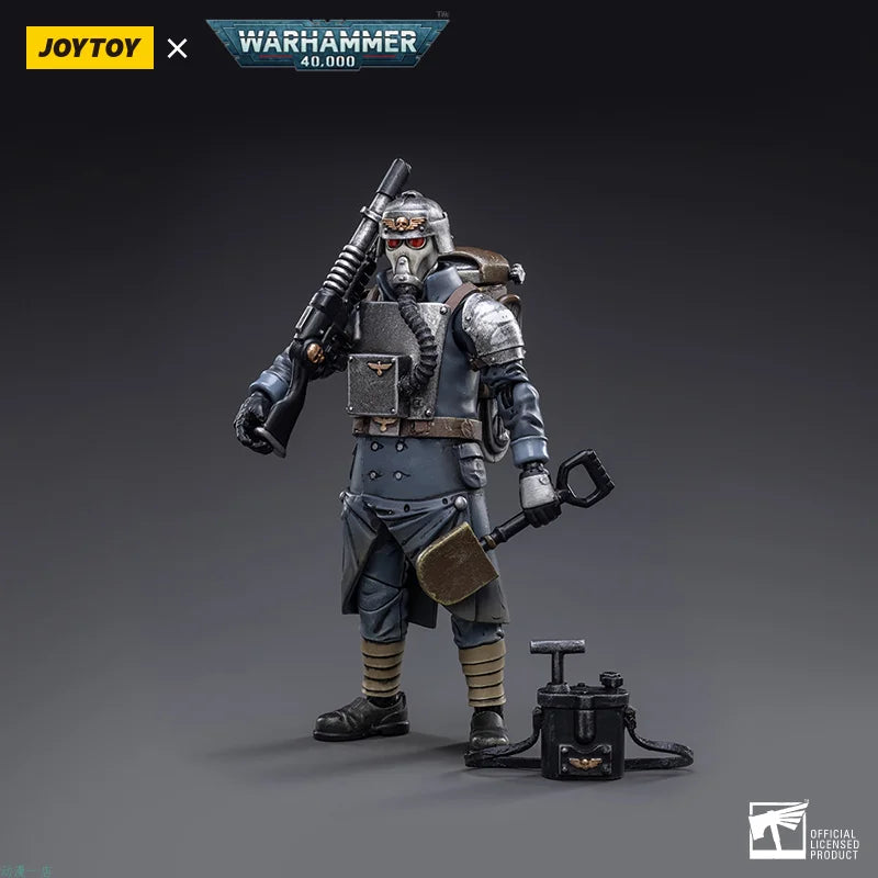 JOYTOY Dark Sources Warhammer 40K Krieger Death Korps Veteran Squad Astral Army 1/18 Movable Soldier Man