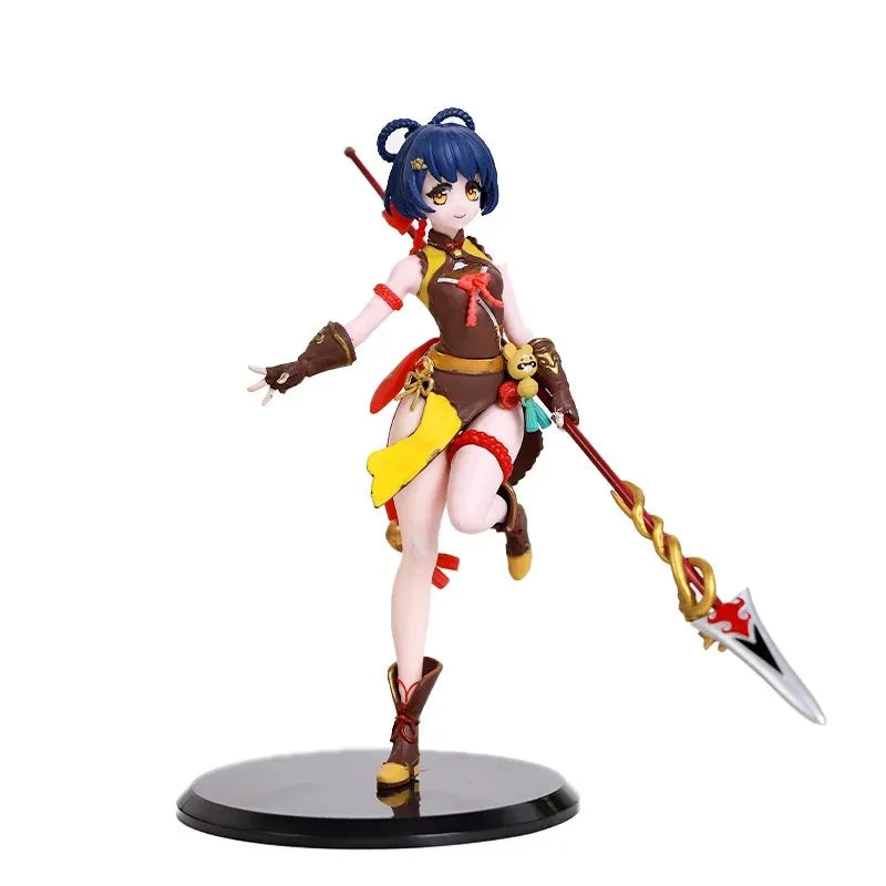 Anime Genshin XiangLing Figure Serve Cute Kawayi Doll PVC 19cm Model Doll Toy Base Toy Doll Figuine Ornament Action Ornaments