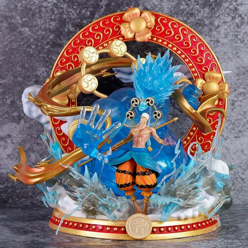 29cm One Piece Anime Figure Enel Thor Sky Island Character Periphery Pvc Model Doll Desktop Decoration Display Children Gift Toy