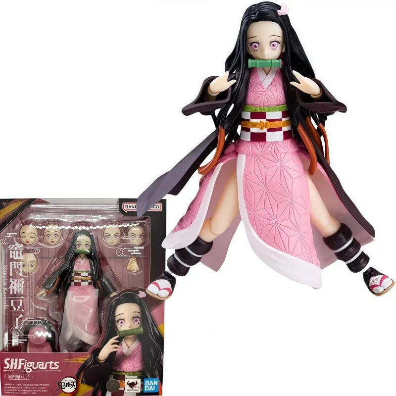 BANDAI Original in Stock SHF Demon Slayer Kamado Nezuko Model Toys Anime Cartoon Anime Action Figures Model Collectio Toy