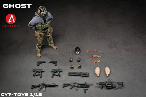 2025 Q3 CY7-TOYS 1/12 Ghost Squad Special Forces Männlicher Krieger Komplettset 6 Zoll Actionfigur Körper Original und Sammlerstück