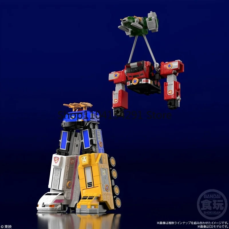 Bandai Original Re-Release Super Mini-Pla Emergency Gattai Victory Robo Action Assembly Figures Collectible Model Toys