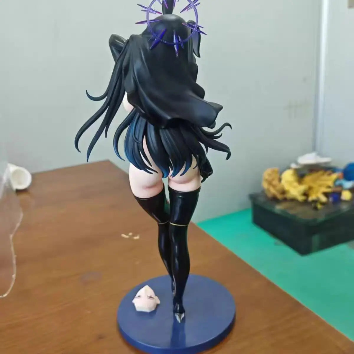 30cm Beautiful Girl Figure Black Nun Bearpanda Bunny Girl Anime Collectible Model Desktop Decorations Holiday Gifts Kids Toys