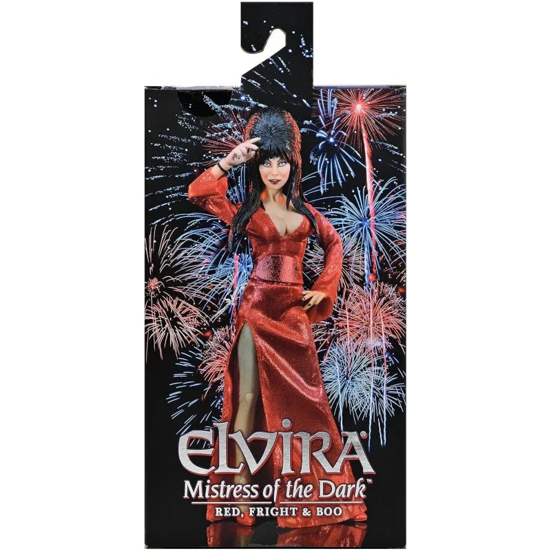 NECA 5608 Toys Elvira – 8” Clothed Action Figure – “Red, Fright, and Boo” Collection Doll Decoration Gift Original Model