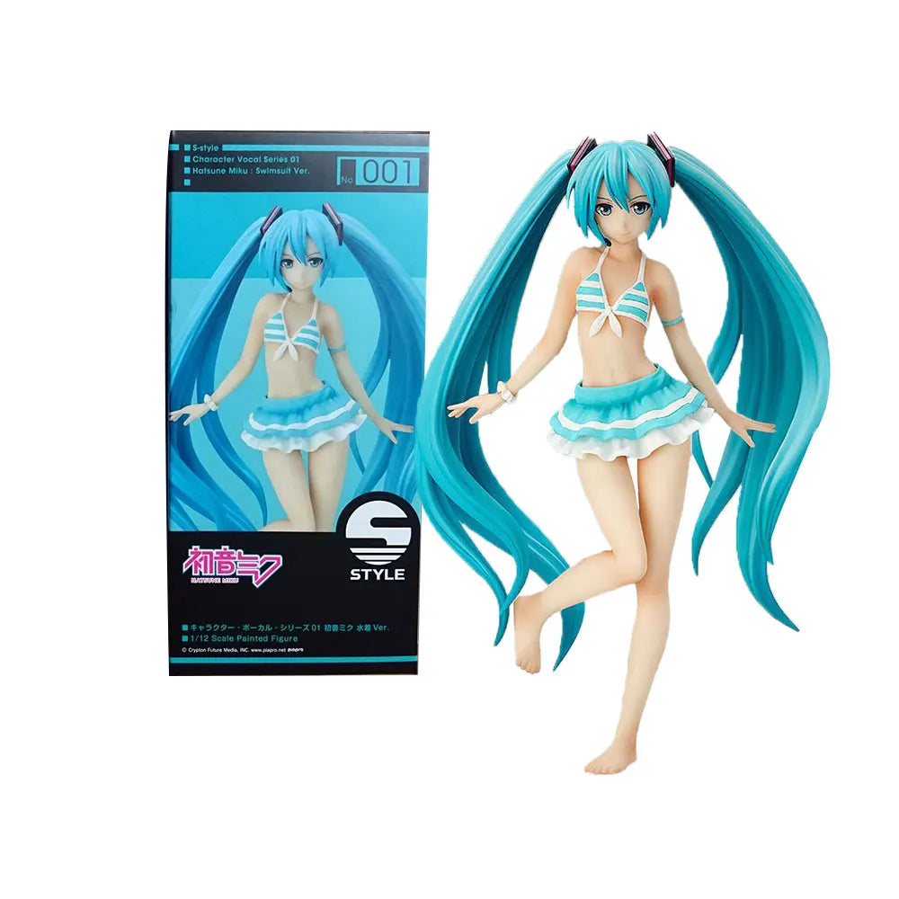 15CM Anime Hatsune Miku S-style 1/12 Swimsuit Ber Anime Model Toy Gift Collection Decorative Ornaments PVC