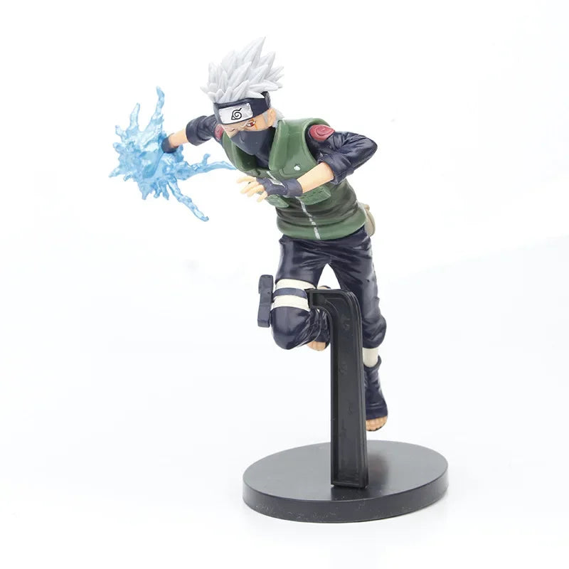 22cm Anime Sasuke Kakashi Uzumaki Gaara Action Figures PVC Model Car Ornaments Toys Kids Boys Birthday Gifts