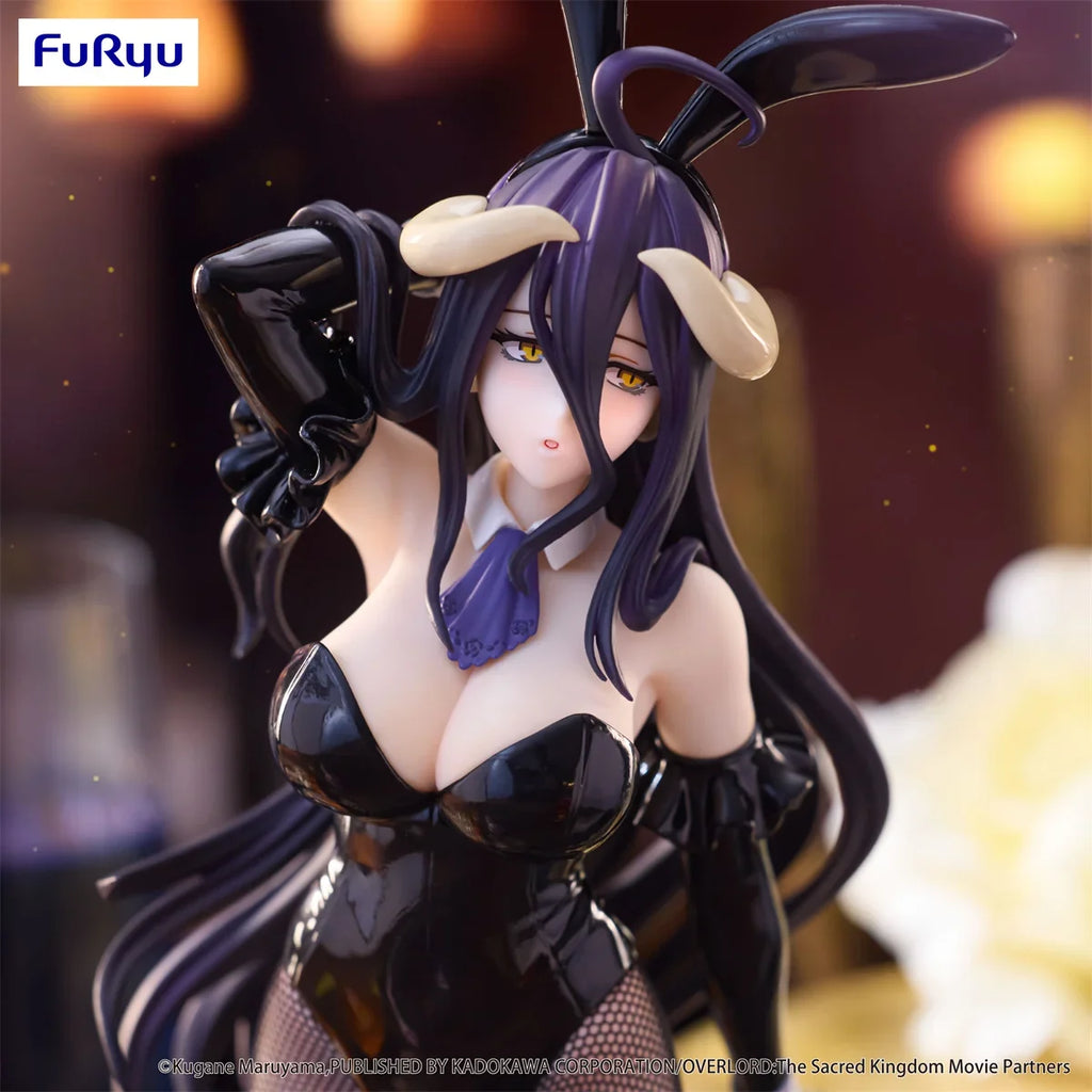 In Stock FuRyu BiCute Bunnies OVERLORD Albedo Bunny Girl -Black Style Ver.- 30CM PVC Anime Action Figures Model Collection Toy