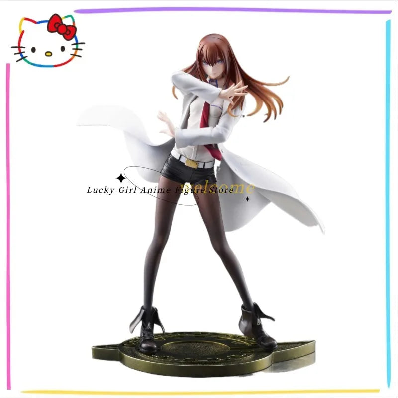 In Stock Original STEINS GATE Chris Makise White Style 1/7 Popular Games Model Figure Ornaments Toys Dolls Gifts for Boys