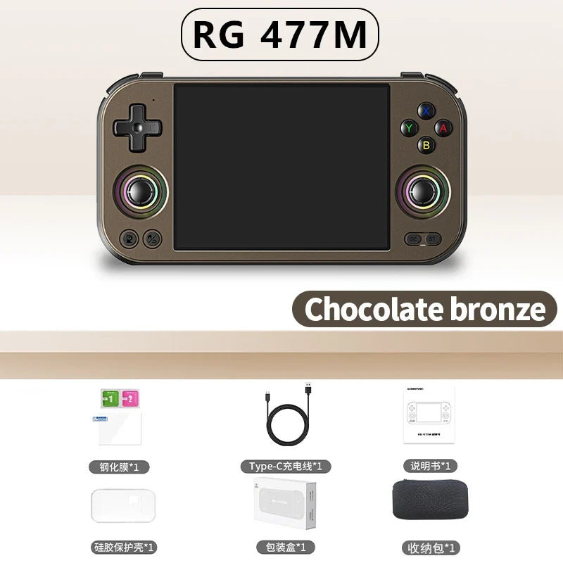 Anbernic RG477M Retro Handheld Game Console 4.7-inch LTPS 64 Bit Game Player Dimensity 8300 Online Multiplayer Streaming RG 477M